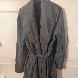 Elegant Gray Women's Trench Coat